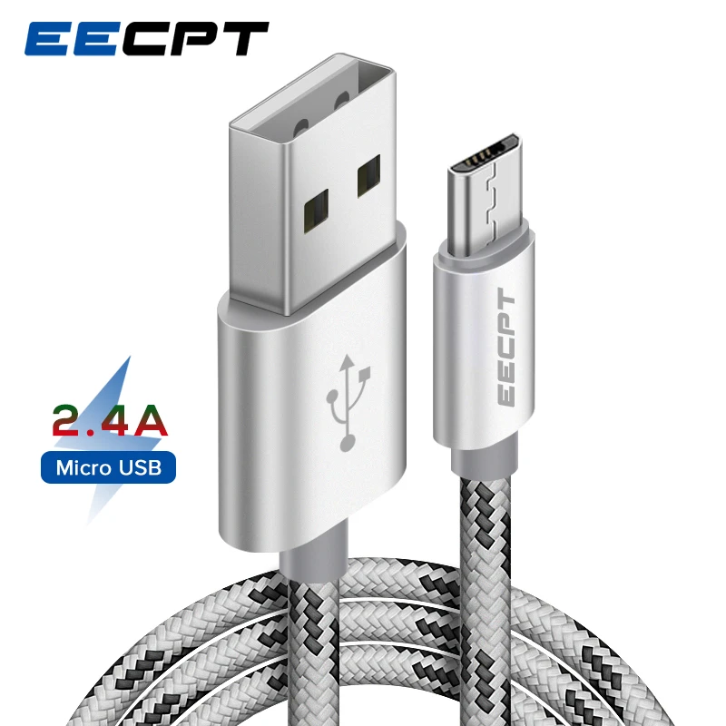 EECPT кабель Micro USB для samsung S7 S6 Xiaomi Redmi Note 5, шнур для быстрой зарядки и передачи данных, usb-кабель для зарядного устройства, кабель для мобильного телефона Microusb