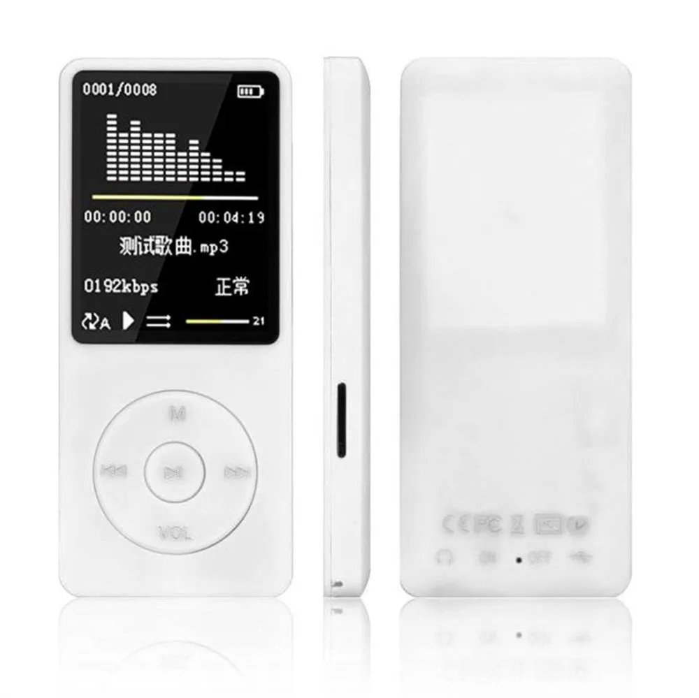 Новая мода MP3 плеер FM Портативный ЖК-экран HiFi без потерь Звук Музыка USB поддержка 128 Гб Micro SD TF карта Walkman JANN26