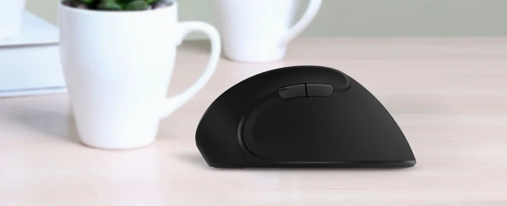 Delux M618se 2.4G Wireless Mouse Ergonomic Vertical 6 Buttons 1600Dpi Optical Office Computer Mice Gaming Foroverwatch Pc Laptop