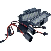 2x18SMD Error free LED License Number Plate Light lamps V~W Golf MK4 MK5 MK6 Passat Po.lo CC Eos SciroccoLicense Number Plate