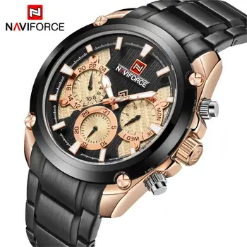 

NAVIFORCE Top Brand Men's Fashion Quartz Wrist Watch Waterproof Stainless Steel Military Sports Watches Clock Relogio Masculino