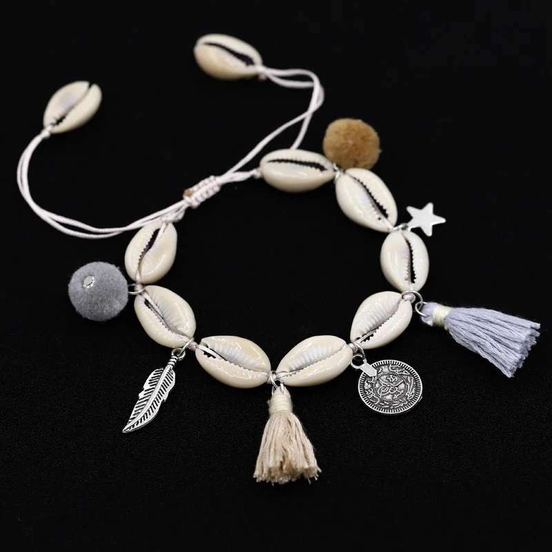 

FONGOS Anklets for Women Boho Jewelry Shells Beach Barefoot ankle Leg bracelet ankle brace Female Accessories Anklet strap