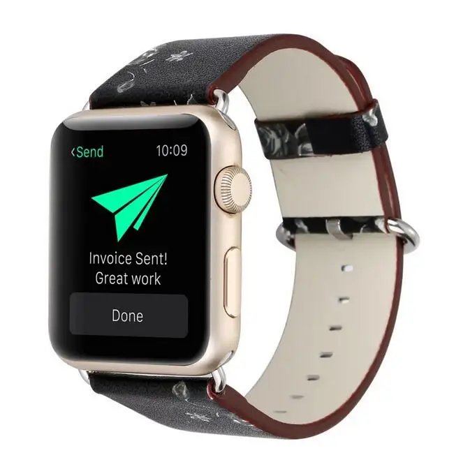 Модный ремешок для часов iwatch для Apple Watch Series 1 2 3 4 Кожаный ремешок 38 мм 42 мм 40 мм 44 мм серия 5