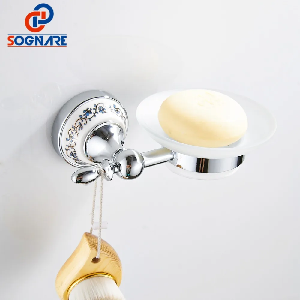 SOGNARE 6 unids accesorios de baño único toalla Bar túnica gancho titular de papel de taza de titular de la caja de jabón baño Hardware conjuntos D1900