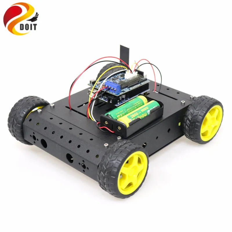 WiFi/Bluetooth/PS2 RC 4wd умный автомобильный шасси с платой UNO R3 + плата драйвера двигателя