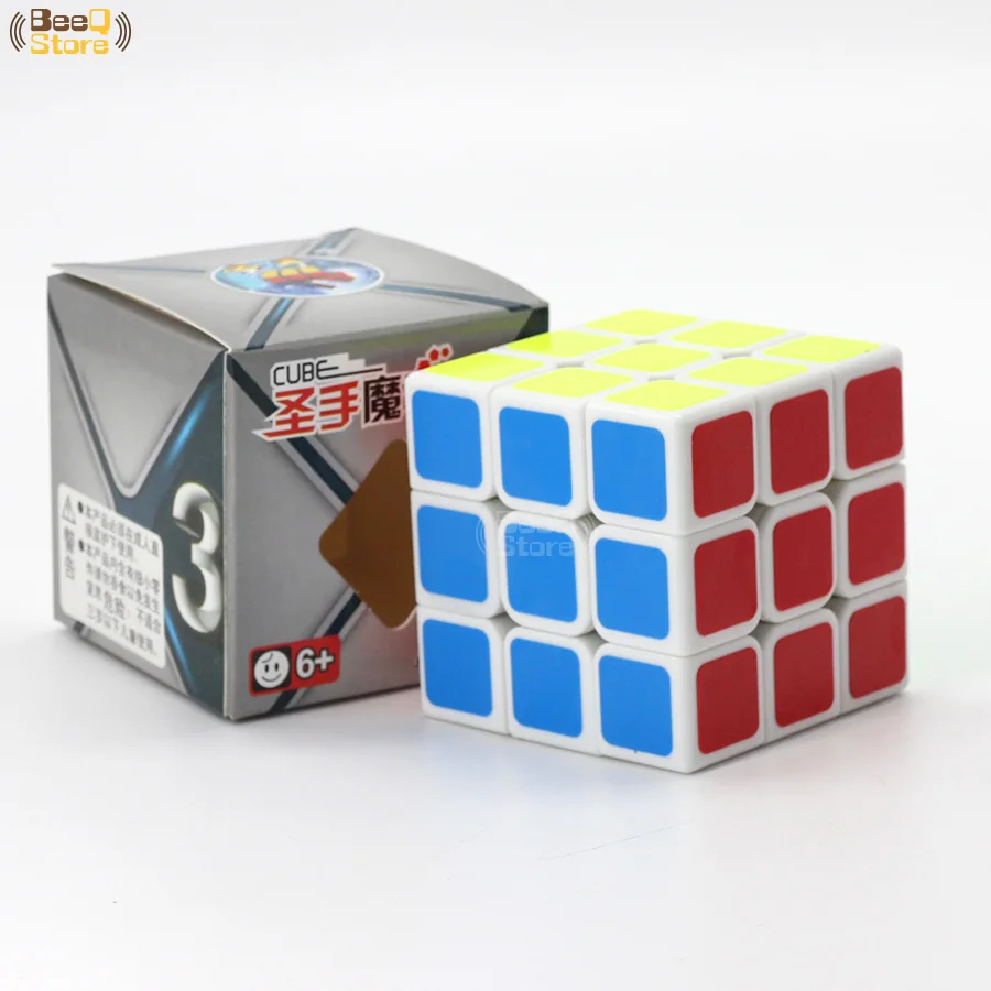 Shengshou Ledgen Magic Cube 3x3x3 3 слоя 56 мм головоломки Профессиональный Скорость Cube 3x3 черный Стикеры развивающая игрушка для малыша - Цвет: White