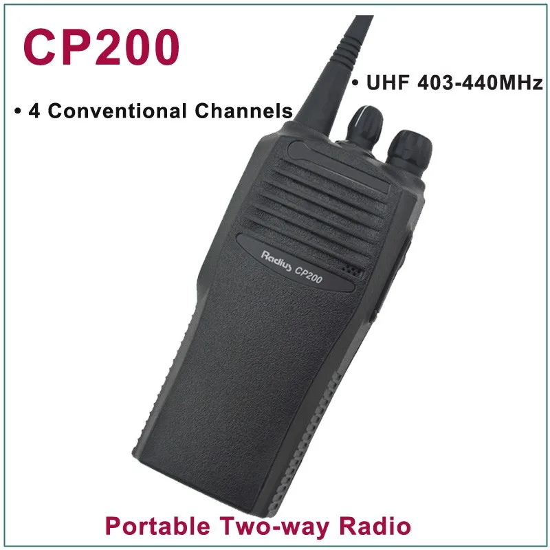 Новый CP200 UHF 403-440 MHz 4 обычных каналов Портативное двухстороннее радио (для моторолаа)