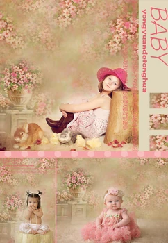 

Blooming Baby girl photography background fotografia vinyl photo backdrops for photo studio props photographic accessories S-108