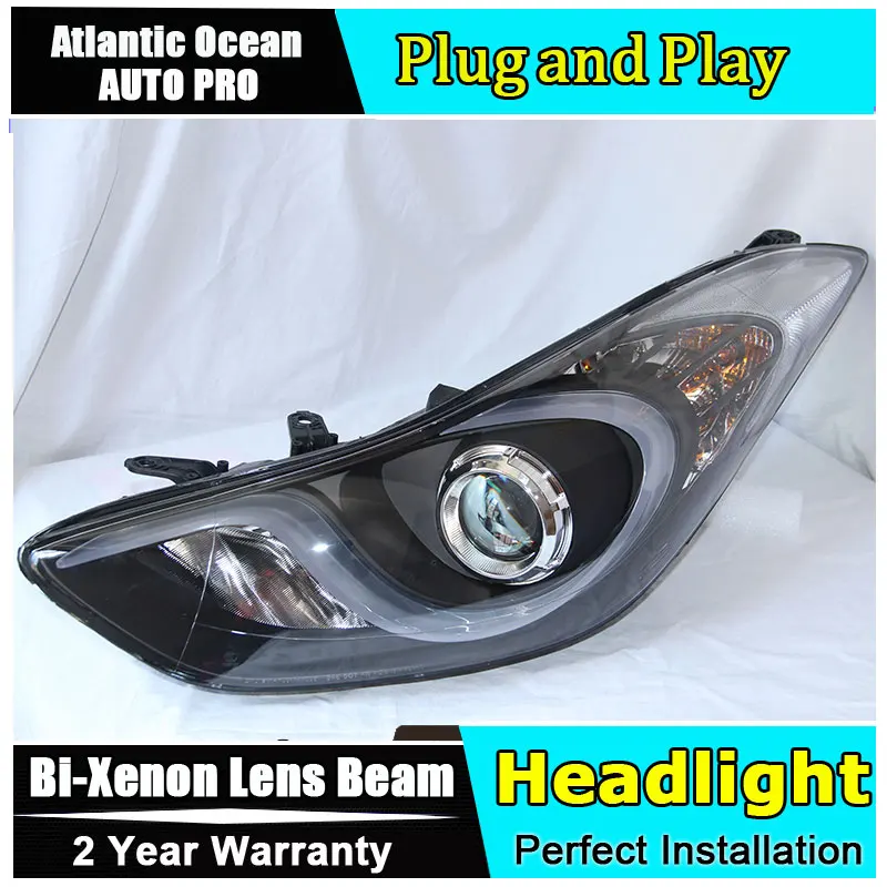 

Auto.Pro Car Styling for Hyundai Elantra MD LED Headlights New Elantra DRL Lens Double Beam HID KIT Xenon bi xenon lens
