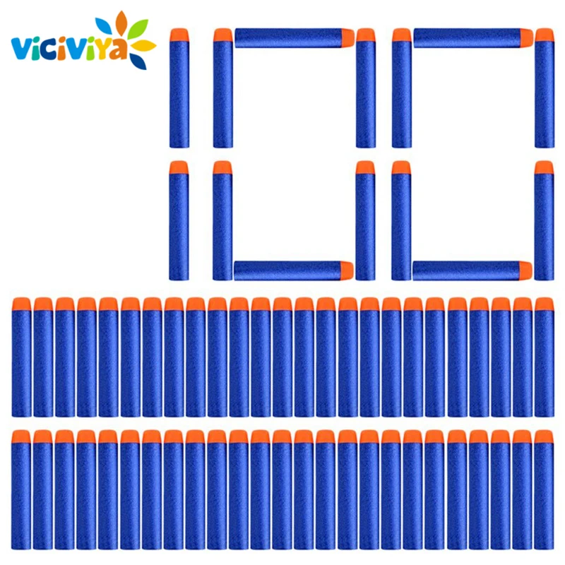 

100Pcs Multicolor 7.2CM EVA Soft Hollow Hole Head Refill Darts Toy Gun Bullets for Nerf Series Blasters Kids Birthday Gifts