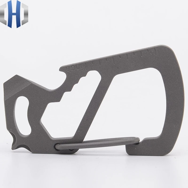 

Multifunctional Quick-hanging Titanium Alloy Hanging Keychain Carabiner Outdoor Supplies Hanging Buckle Safety Buckle Multi-tool