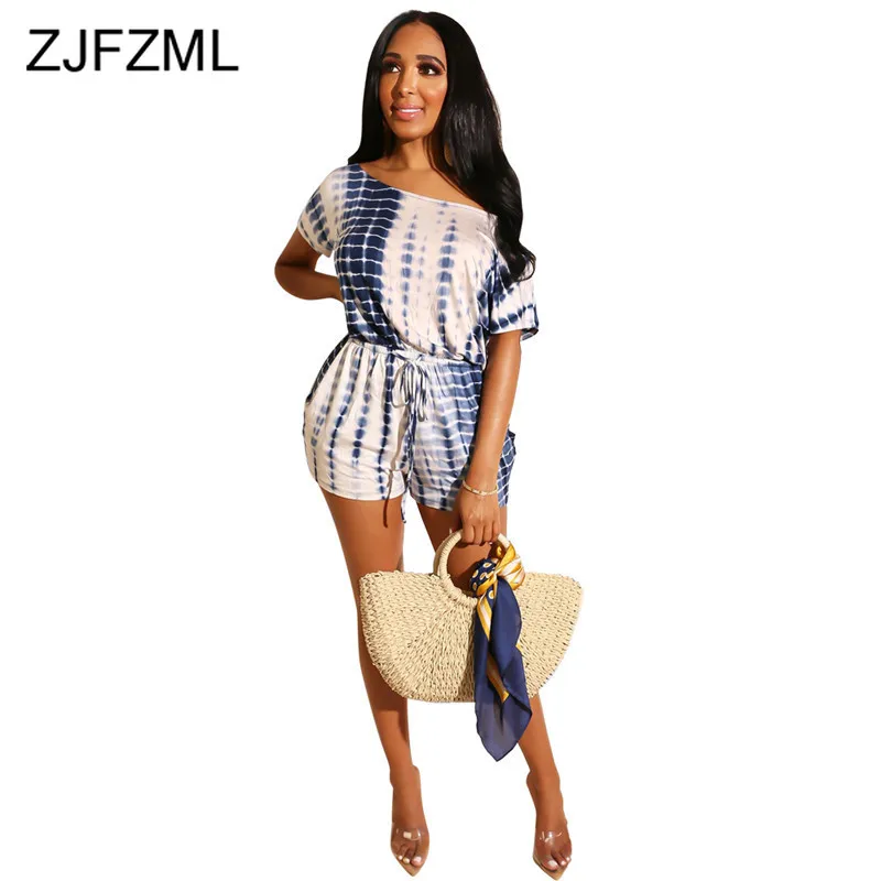 التعادل صبغ طباعة مثير قطعة واحدة Playsuit النساء واحد الكتف قصيرة الأكمام ضمادة قصيرة رومبير الصيف الإمبراطورية عارية الذراعين شاطئ ارتداءها التعادل صبغ طباعة مثير قطعة واحدة Playsuit النساء واحد الكتف قصيرة الأكمام ضمادة قصيرة رومبير الصيف الإمبراطورية عارية الذراعين شاطئ ارتداءها
