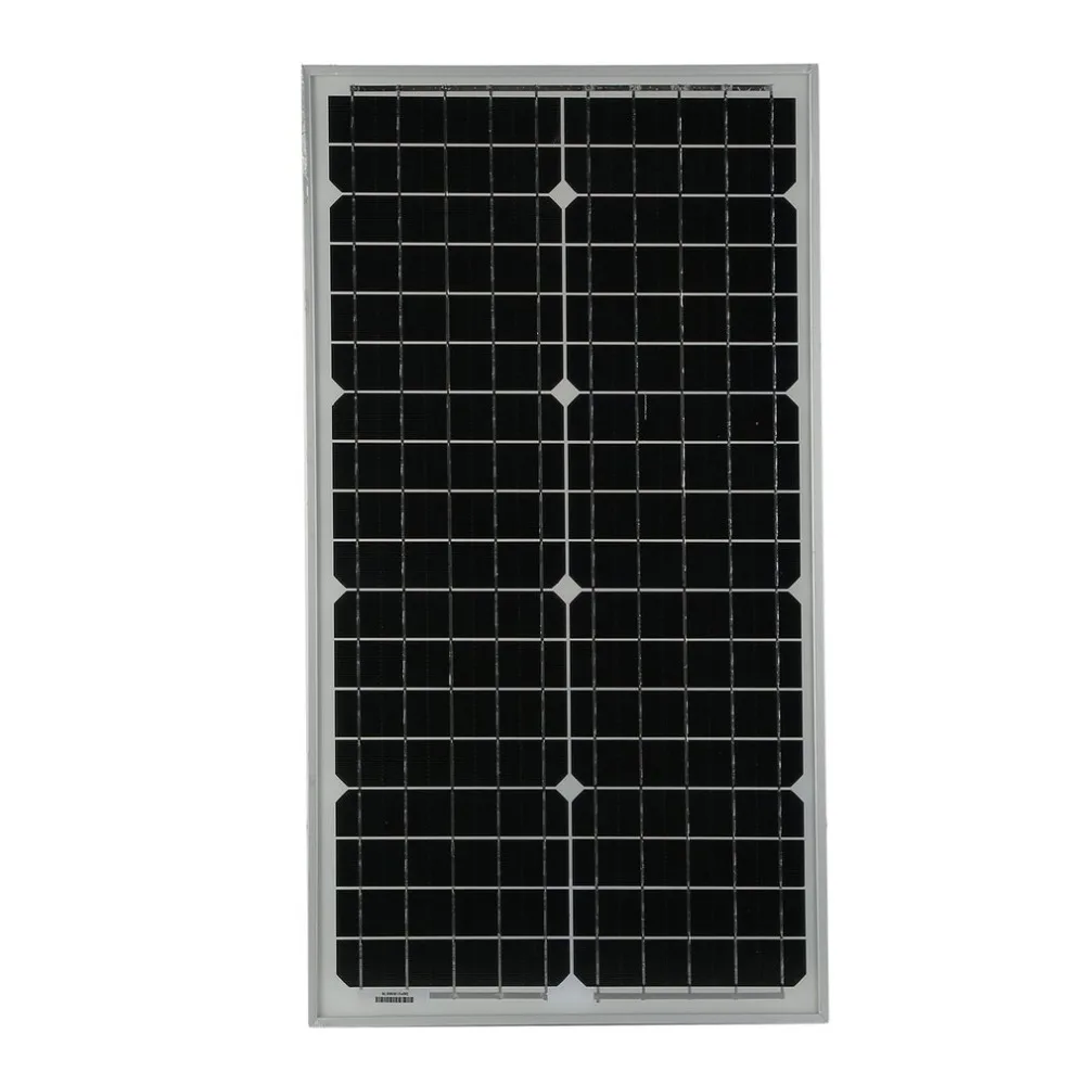 

Resistant Aluminum Frame Moncrystalline Solar Panel Module 30W 12V Boat Car Power Supply Outdoor Solar Charging Device
