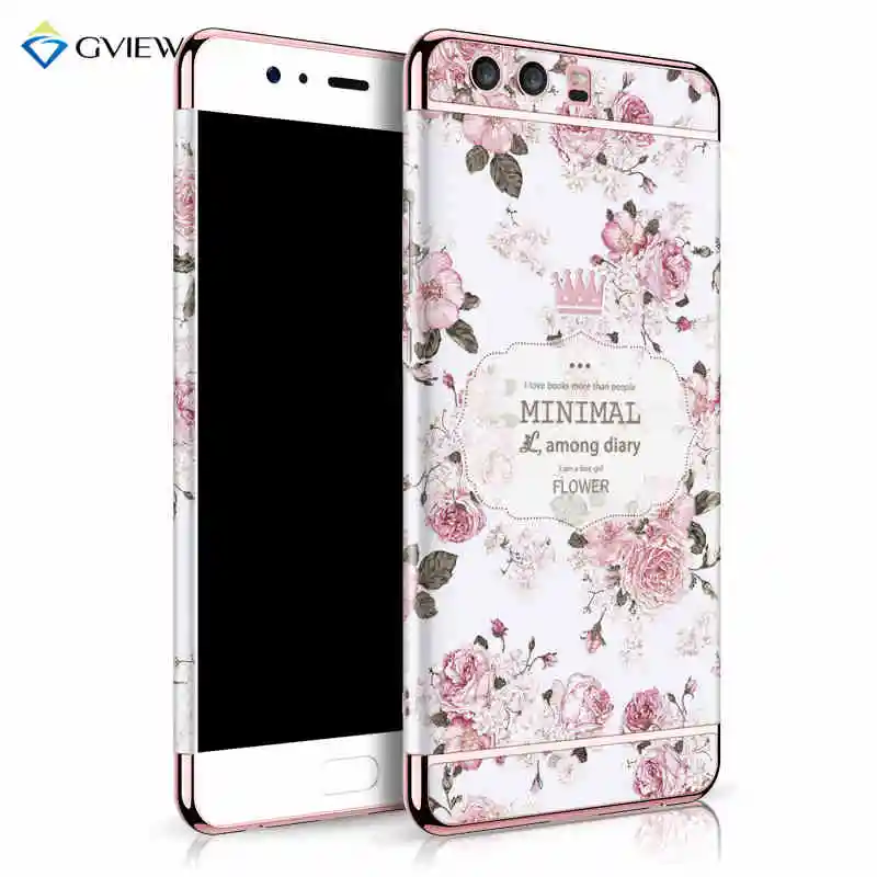 Gview для Huawei p10/p10 Plus 3D стерео помощи Живопись жесткий + позолота задняя крышка