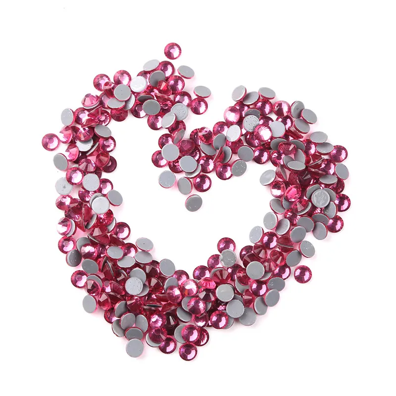 Round Shape Crystals top quality Hotfix Rhinestones SS30(6.4-6.6mm) Rose Color 288pcs Glass Stones For Dressing | Дом и сад