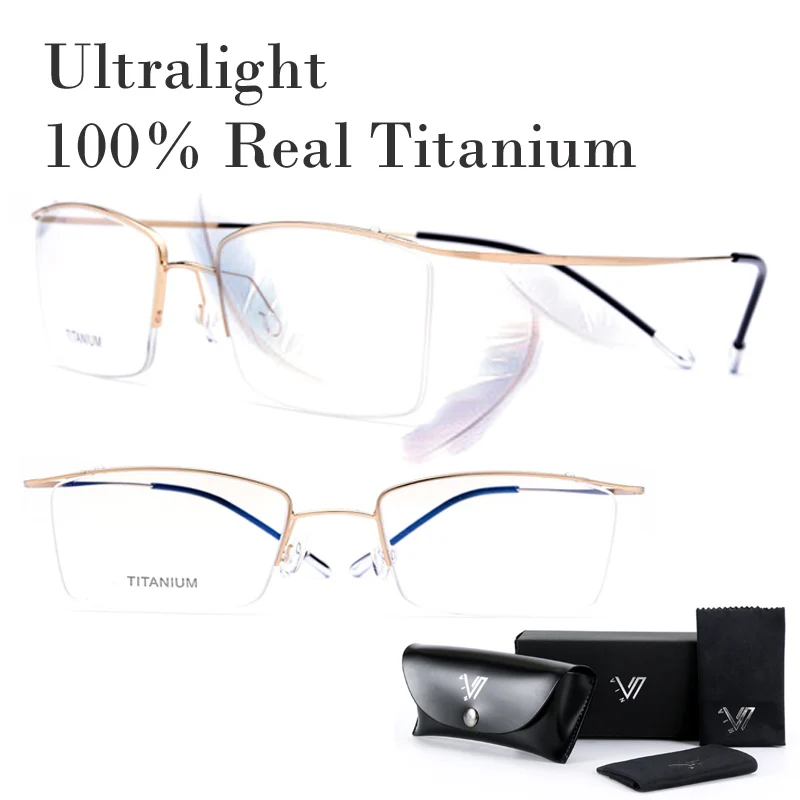 

100% Real Titanium No Screw Light Prescription Glasses Frame Women Men Eyeglasses Myopia Optical Eyewear Oculos De Grau Gafa New