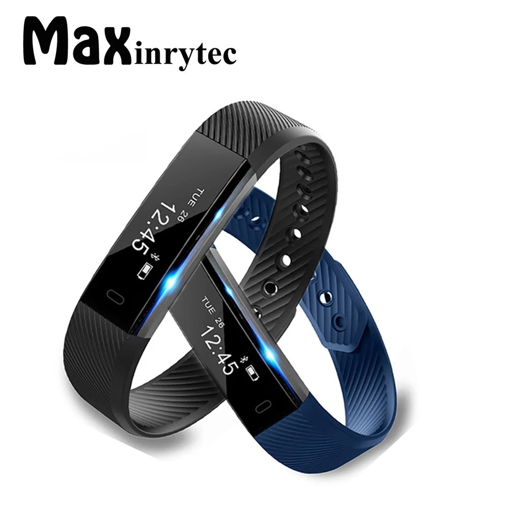 

Maxinrytec Smart Bracelet Fitness Tracker Step Counter Monitor Band Alarm Clock Vibration Wristband for iphone Android phone