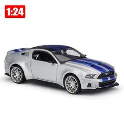 Maisto 1:24 Ford Mustang BOSS GT Street Racing сплава спортивный автомобиль статические модели украшения офиса Игрушка Дети мальчик Подарок на Новый Год