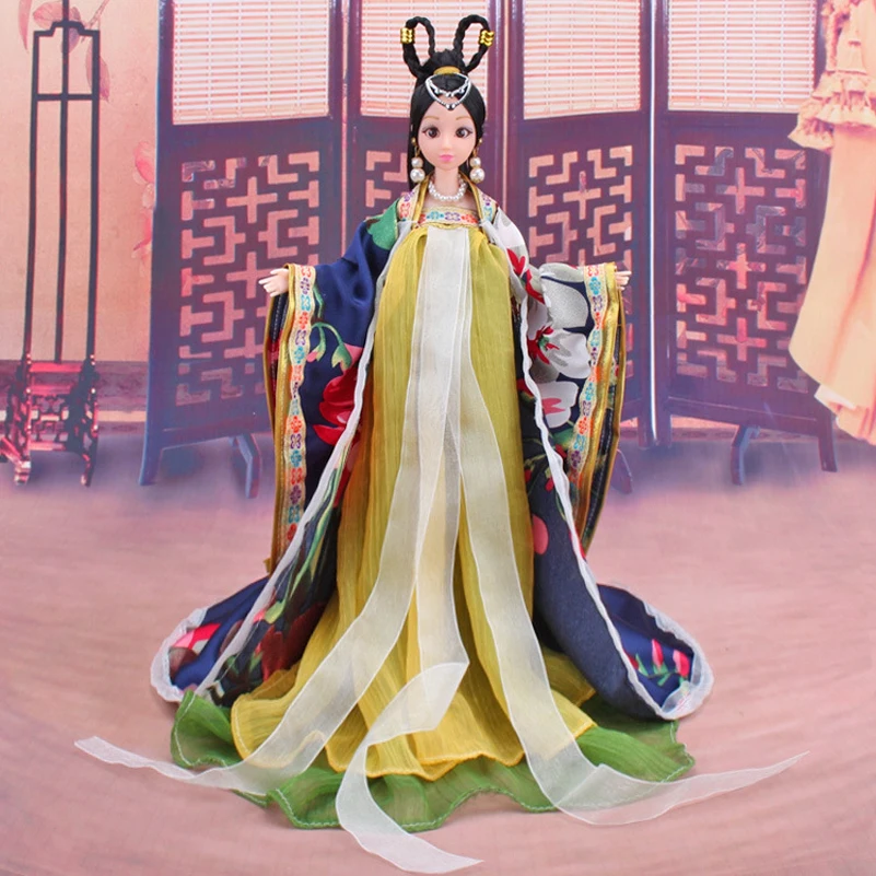 

Articulated Dolls Toys 12 Movable Joints Plastic Dolls with Chinese Ancient Dress Super Clothes Birthday Gifts Dolls For Girls