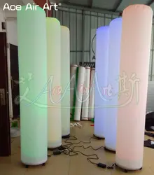 Горячая продажа светящаяся надувная колонна, Светодиодная трубка/цилиндр, колонна с базовый вентилятор для weddin сценическое украшение для