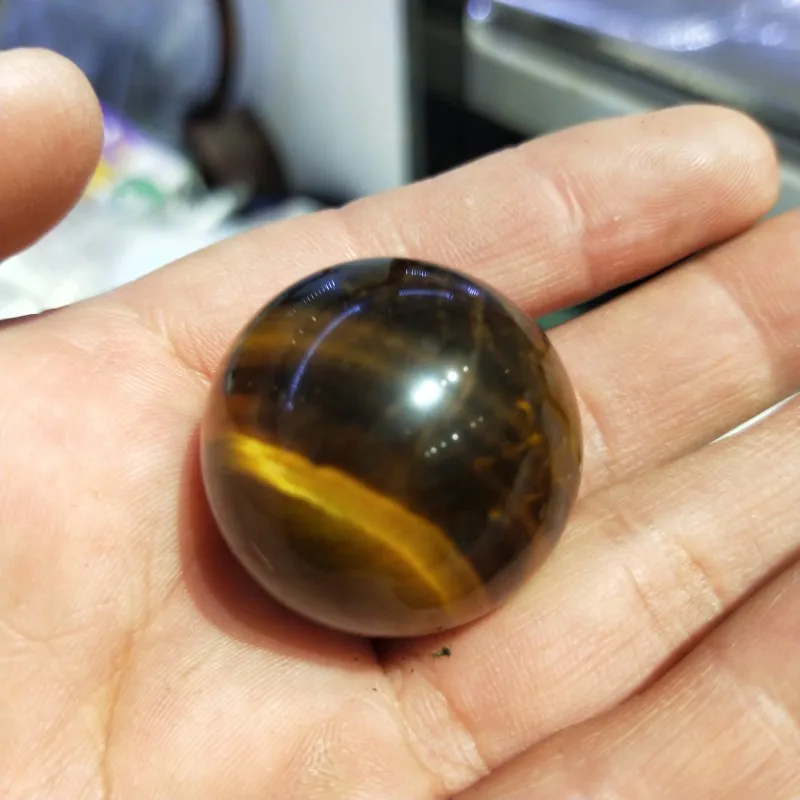 Natural Tiger's eye jasper sphere quartz crystal ball reiki healing 10pc 