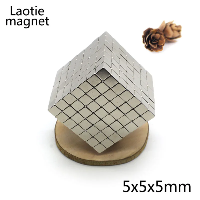 125 шт 5x5x5 блок неодимовый магнит Buck Cube 5 мм супер сильный Мощный DIY Головоломка магнитные магниты Постоянный NdFeB квадратный