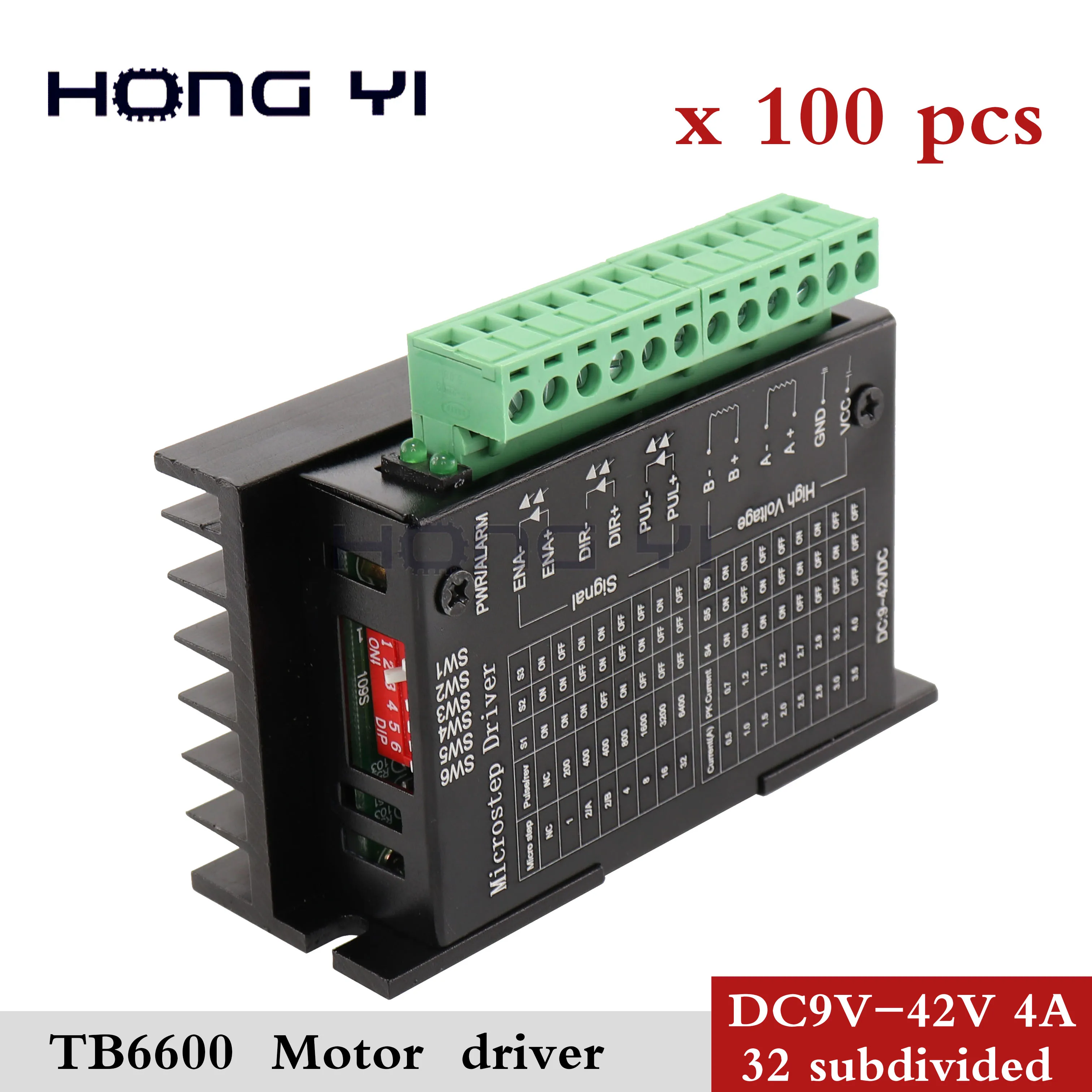 

HOT!100PCS CNC Single Axis 4A TB6600 Stepper Motor Drivers Controller Kierowca motocyklu NEW Upgraded Version Best Price Quality