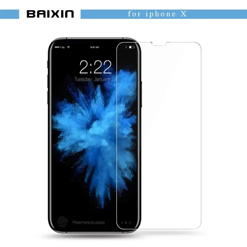 baixin Screen Protector For Apple iPhone X Tempered Glass