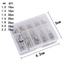 100 шт./компл. рыболовные трапециевидной формы с длинными рукавами Медь трубка рыболовная линия труба рыболовные принадлежности 1,0 мм-2,2 мм