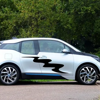 

Car Smokong Style Stripe 60'' Racing Door Decals For I3 Vinyl Graphics Side stickers ZC803