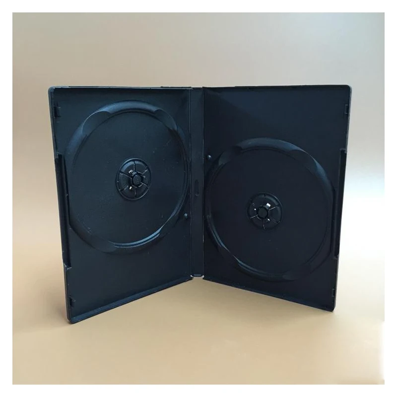 2 шт 2DVD черный пластиковый чехол 190X135X14 мм удерживайте вставку/удерживайте 2 диска