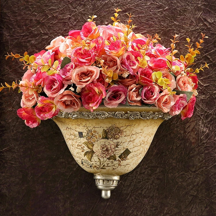 Настенная Цветочная ваза для свадебного украшения ручной работы, скульптура из смолы, статуя, искусственные цветы, вазы для дома, гостиной, современный декор