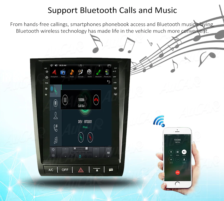 Flash Deal AuCAR 2 din Android 8.1 Tesla Style IPS Screen 12.1‘’ Car radio For Lexus GS300 GS350 GS400 GS430 GS460 1 din cassette player 11