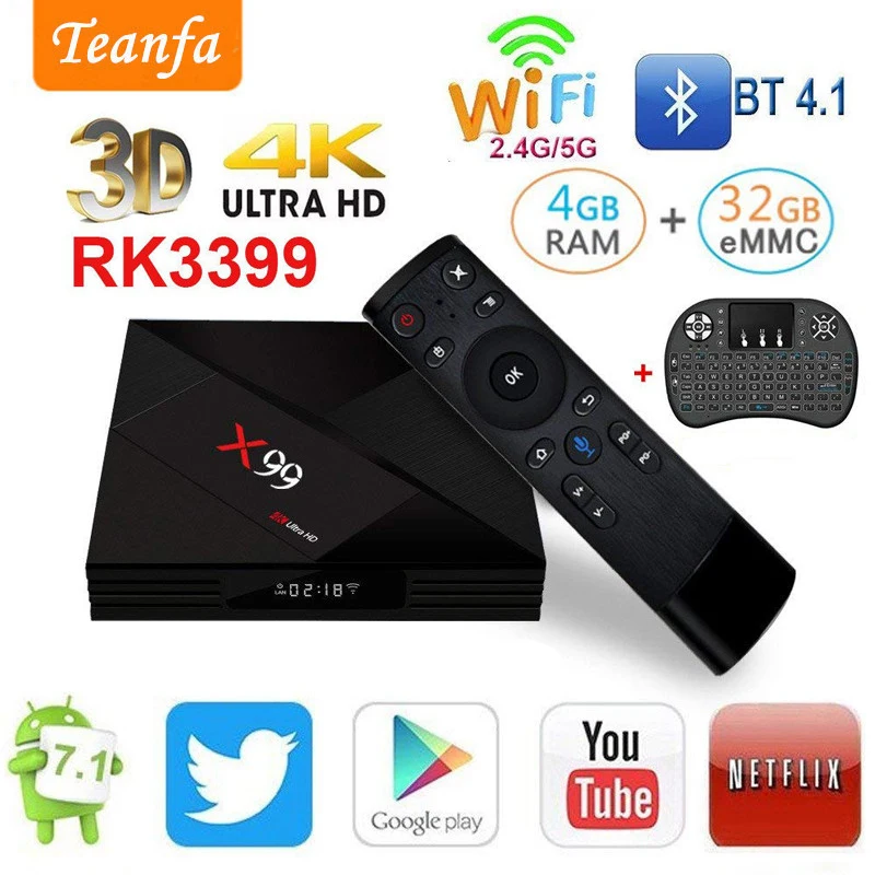 Android 7 1 iptv-приставка 4 Гб оперативной памяти 32 встроенной с двумя камерами