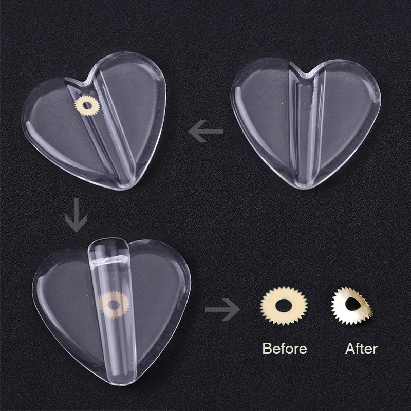 

1 Set Matte Heart Star Mold Metal Nail Studs Rivets Frameworks Curve Shaping Stick Nail Art Tools Manicure