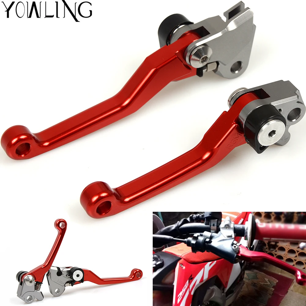 

For HONDA CRF 250R/450R 2004-2006, CRF 250X/450X 2004-2015 Red Motorcycle Dirt Bike Off-road CNC Pivot Brake Clutch Lever