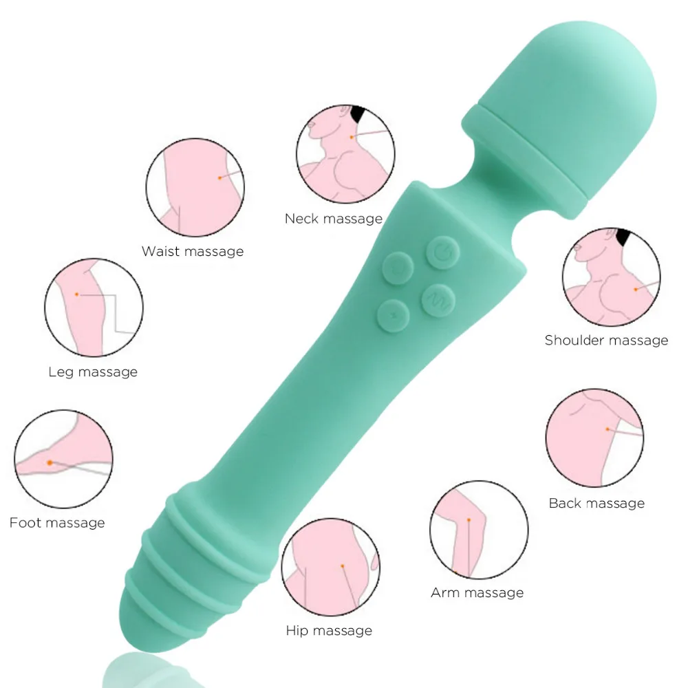 

USB Mini Wand Massager with Multi-Speed 10 Frequency Modes Waterproof Cordless Personal Wireless Rechargeable Body Massager