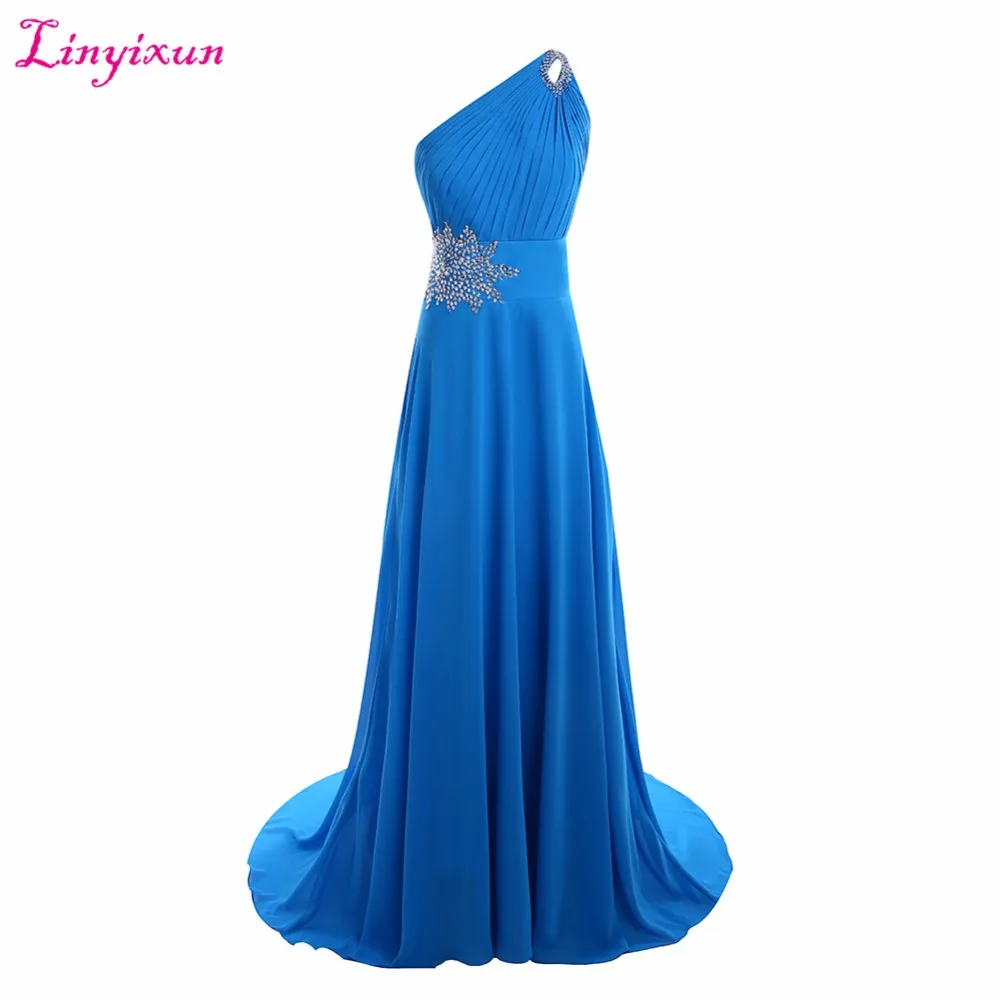 Женское длинное платье Linyixun шифоновое вечернее А-силуэта элегантные платья для