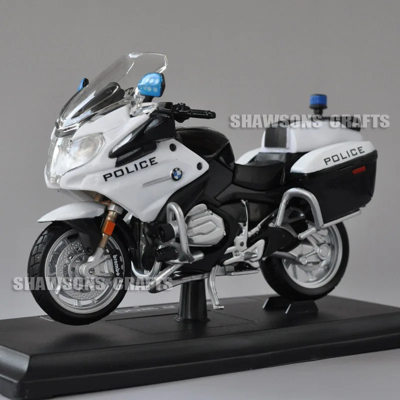 

Diecast Model Toy Maisto 1:18 R1200 R 1200 RT Police Motorcycle Miniature Bike Replica