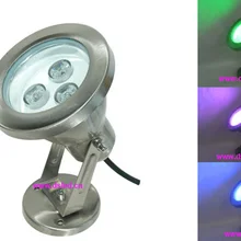 DHL! Высокая мощность IP68, 9 Вт RGB светодиодный свет бассейна, светодиодный подводный свет, 12 В постоянного тока, DS-10-32-9W-RGB