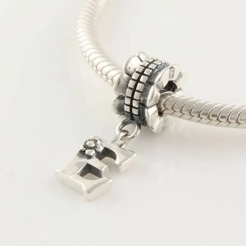 DIY Fits For Pandora Bracelets Letter E Charms 100 925 Authentic 