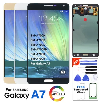 

Amoled LCD for Samsung A7 2015 A700 A700F LCD Display Touch Screen Digitizer 100% Tested Working A700F Replacement LCD+Tools