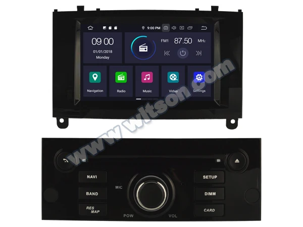 Perfect 7" Android 9.0 Pie OS Car DVD Multimedia Navigation GPS Radio for Peugeot 407 2003-2010 with Greater Viewing Angle IPS Screen 0