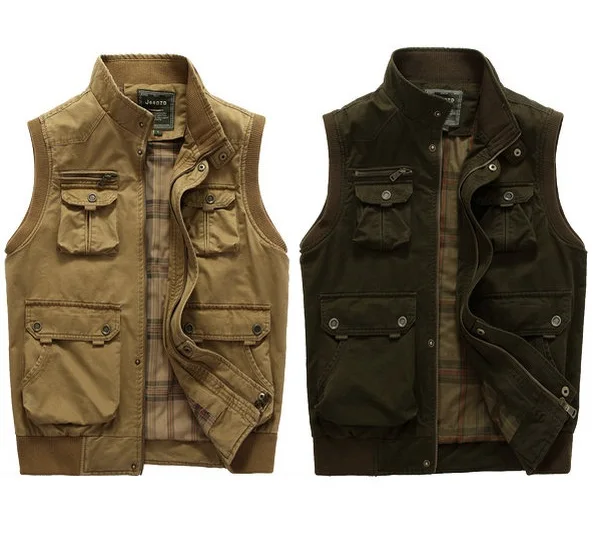 100 cotton Men's Military Waistcoat Sleeveless Jacket Colete Tactical
