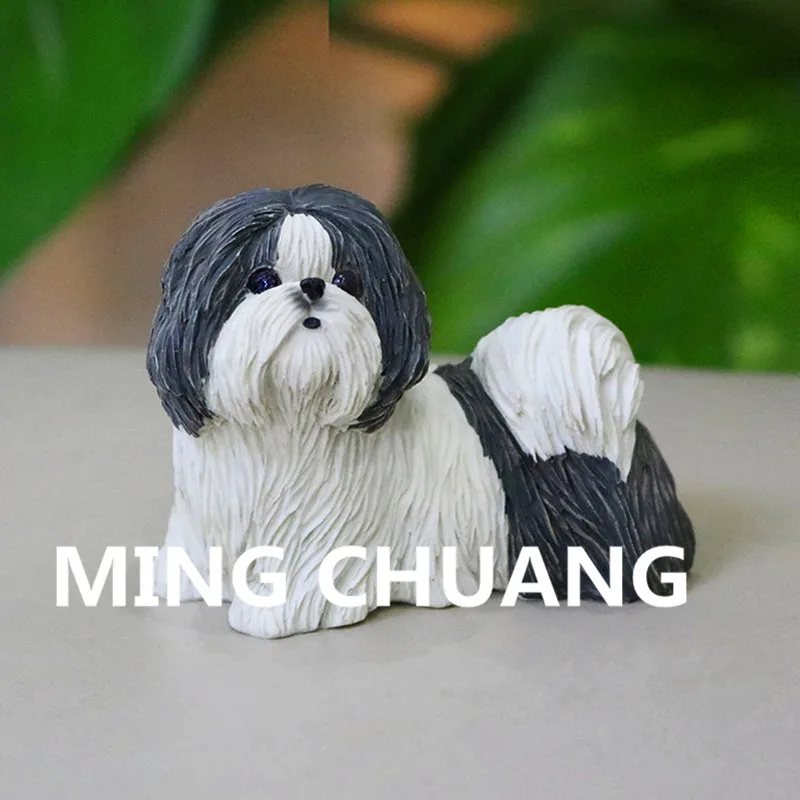 Mini-Cute-Simulation-Puppy-Statue-Chrysanthemum-Shih-Tzu-Care-for-dogs-Bust-Resin-Action-Figure-Collectible