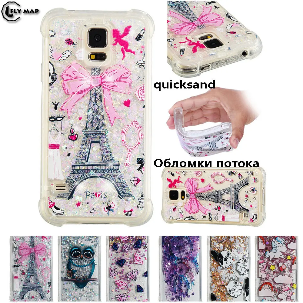 Единорог Сова чехол для Samsung Galaxy S5 S 5 G900 G900F G900H SM-G900FD SM-G900H динамический жидкий