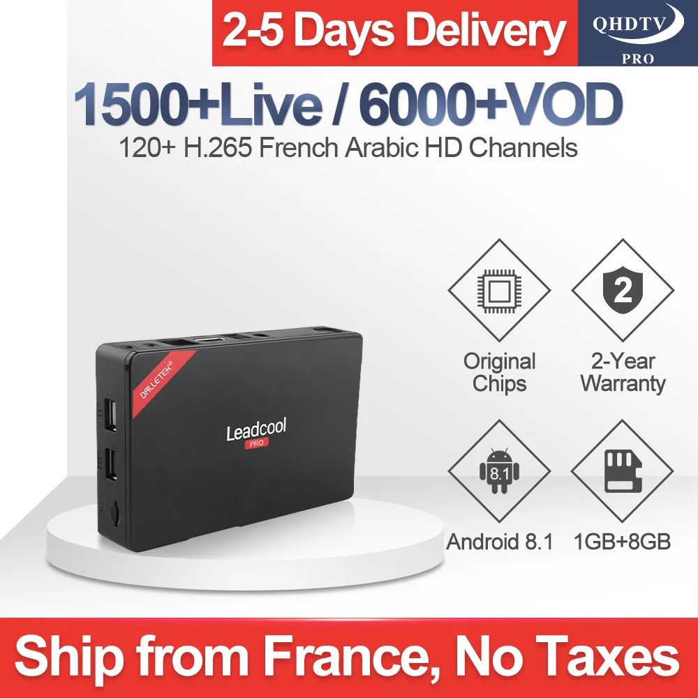 

Leadcool Pro Box Arabic French IPTV Subscription 1 Year QHDTV Pro Subscription 1G 8G RK3229 Android TV Box Belgium Subscription