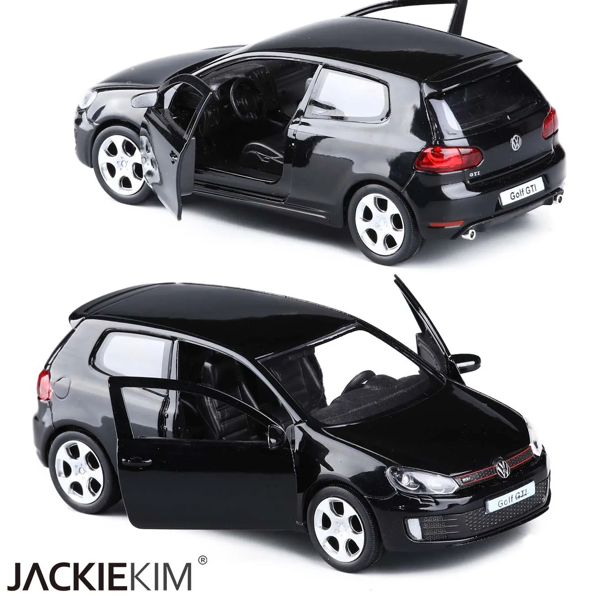Высокая симуляция 1:36 Масштаб гольф GTI сплав оттягивать назад автомобиль литья под давлением металлическая модель автомобилей Модель Детская Коллекция игрушек - Цвет: Черный