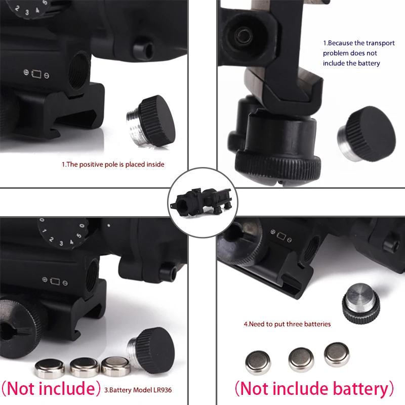 Дешевый Охотничий Тактический Прицел ACOG Тип 1x32 красный/зеленый точечный прицел с 22 мм креплением страйкбол