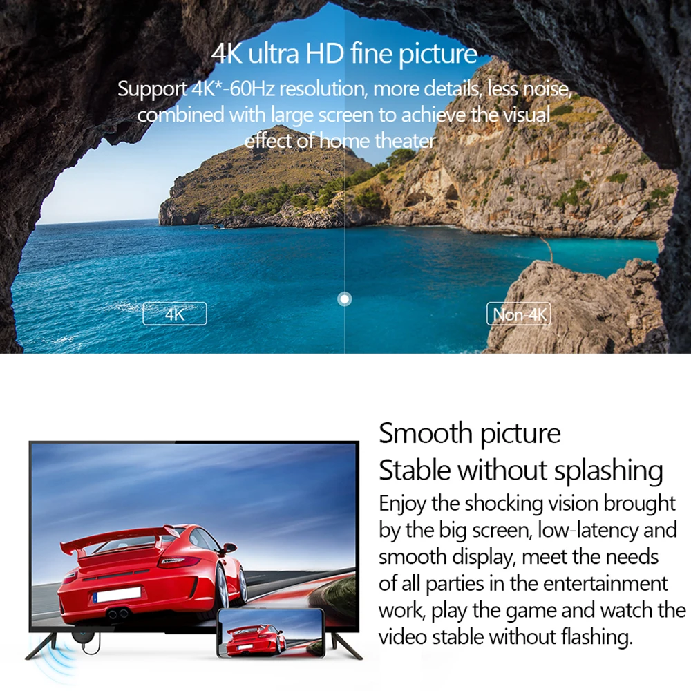 huawei HD беспроводной экран проектор Мобильный Телевизор с экраном hdmi видео передатчик 4K для Apple Android автомобильный монитор